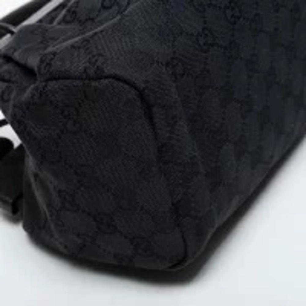Gucci Canvas Handbag Black Bamboo GG - Picture 6 of 13